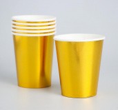 Набор посуды «С Днём Рождения», цвет золотой