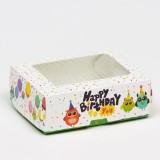 Коробка складная "Happy Birthday", 10 х 8 х 3,5 см
