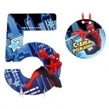Цифра для украшения праздника "5", Человек-паук