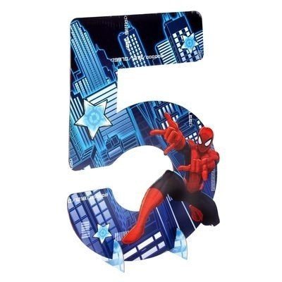 Цифра для украшения праздника "5", Человек-паук