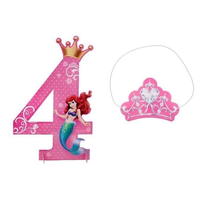 Цифра для украшения праздника "4", Принцессы: Русалочка