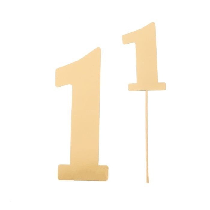 Набор из золотого картона "Мне 1 год" (БЕЗ ЛЕНТЫ)