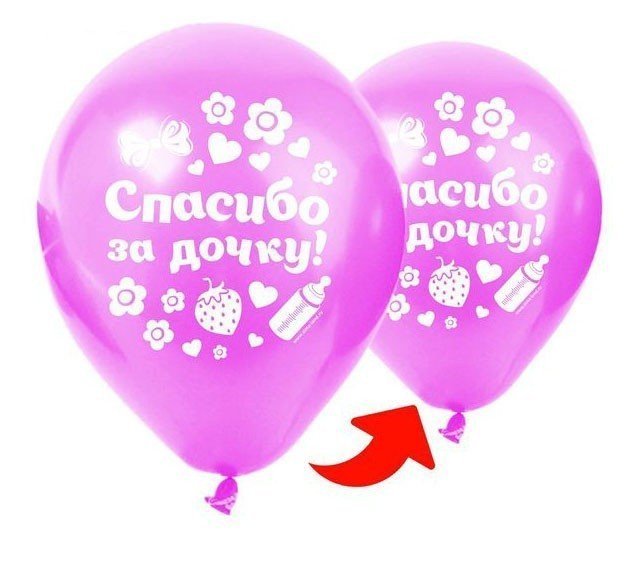 Набор воздушных шаров "Спасибо за дочку"